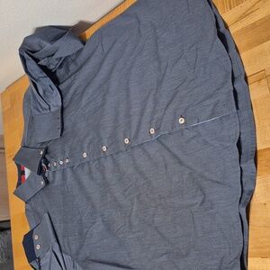 Studio Vogue Gray Striped Long Sleeve Button Down Shirt